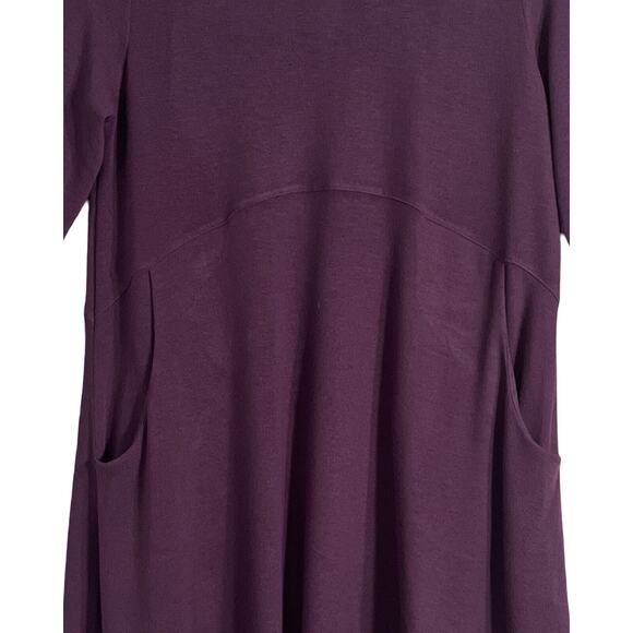 Chicos Top Womens Size MP Purple Oversized Pullover Long Sleeve Tunic Lightweigh - Picture 4 of 8